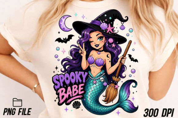 Download Spooky Babe Mermaid Witch PNG - Png Collection
