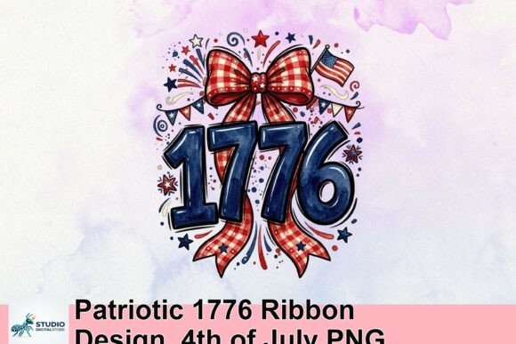 Download Patriotic 1776 Ribbon Design, 4th of July PNG - Png Collection