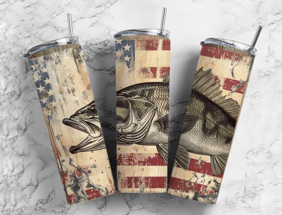 Download American Bass Fishing Tumbler PNG , Subl - Png Collection