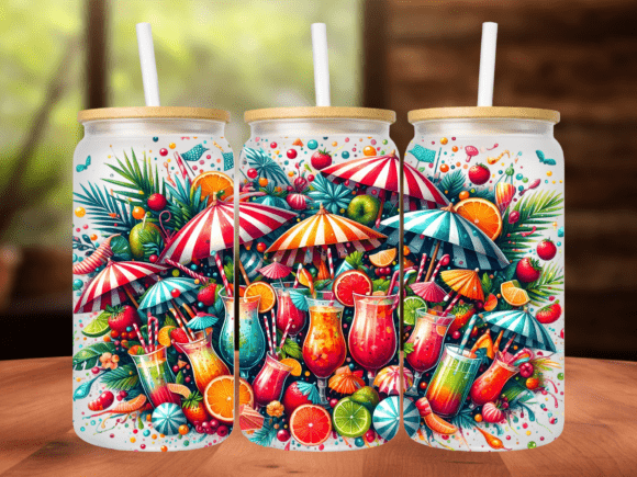 Download Tropical Cocktail Party 16oz Tumbler PNG - Png Collection