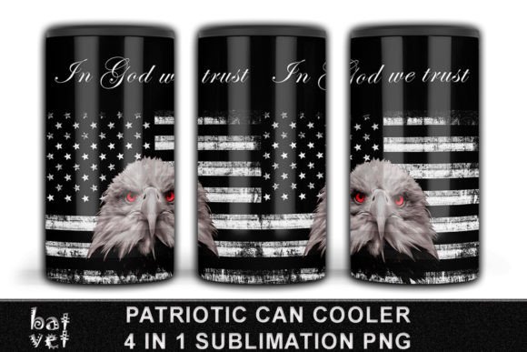 Download 4 in 1 Patriotic Can Cooler Wrap PNG - Png Collection