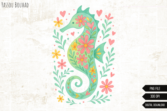 Download Seahorse Sublimation Png, Summer Design - Png Collection