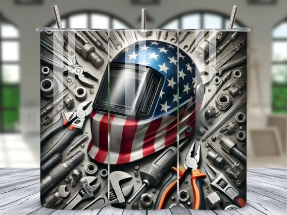 Download USA Flag Welding Helmet Tumbler Wrap PNG - Png Collection