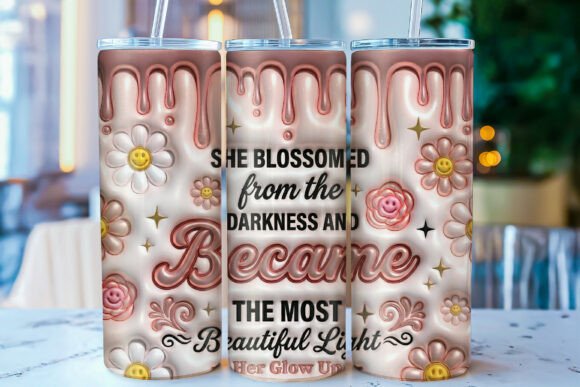 Download Feminine Motivational Tumbler Wrap PNG - Png Collection