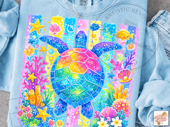 Download Preppy Coastal Summer Sea Turtle Png - Png Collection