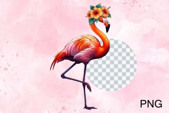 Download Summer Flamingo Illustration PNG - Png Collection