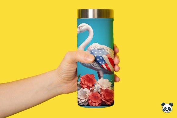 Download Patriotic 3D Flamingo Tumbler Wrap Png 2 - Png Collection