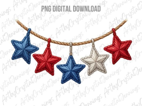 Download Patriotic Americana Star Bunting PNG - Png Collection