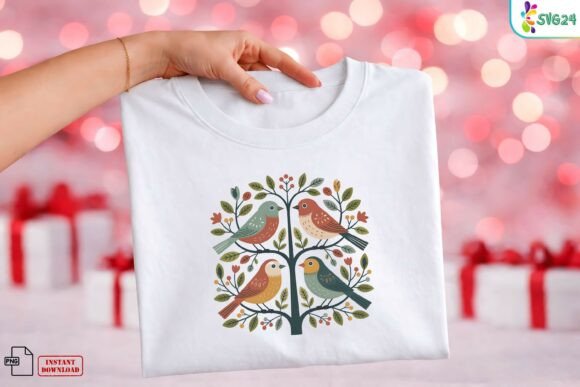 Download Folk Art Birds Tree Nature PNG - Png Collection