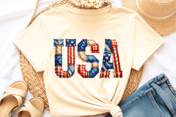 Download USA Patchwork Letters PNG | Patriotic - Png Collection