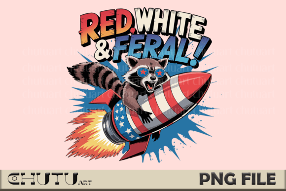 Download Red White Feral PNG - Funny Raccoon USA - Png Collection