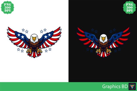 Download Patriotic American Eagle PNG Artwork - Png Collection