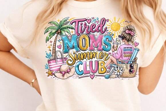 Download Tired Moms Summer Club PNG Beach Mom PNG - Png Collection