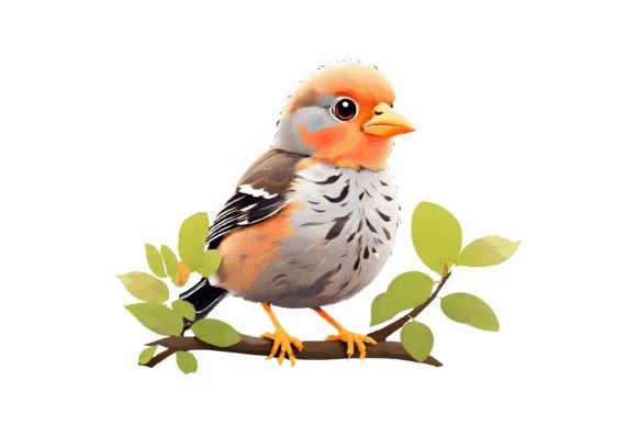 Download Cute Bird Illustration Png - Png Collection