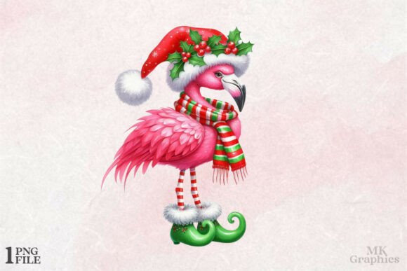 Download Christmas Flamingo Clipart PNG - Png Collection