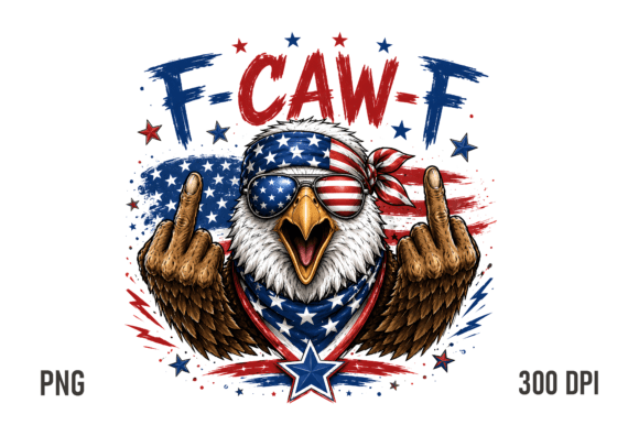 Download F-Caw-F Funny Patriotic Eagle PNG - Png Collection