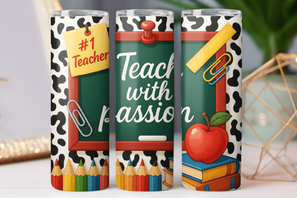 Download Teacher Tumbler Wrap Skinny 20oz Png Art - Png Collection