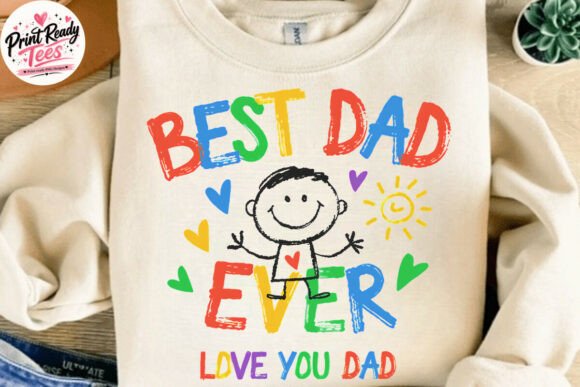 Download Best Dad Ever Cute Kids Art PNG, DAD PNG - Png Collection