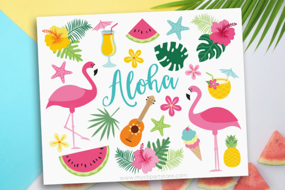 Download Tropical Flamingo Clipart - Tropical flamingo Collection