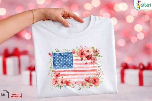 Download Patriotic Watercolor USA Flag Png - Png Collection